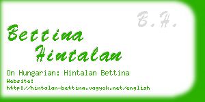 bettina hintalan business card